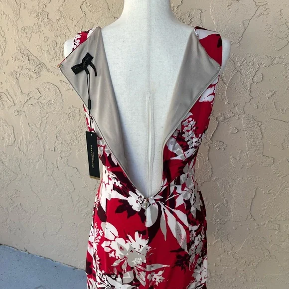 Donna Karan Red Floral Dress - Picture 5 of 6